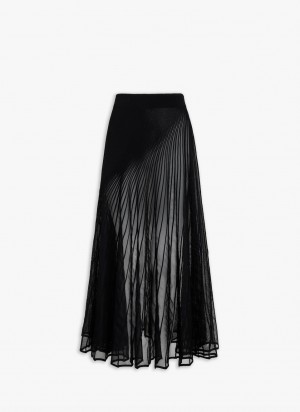 Jupes Alaia Twisted Long Femme Noir France | K7B-6107