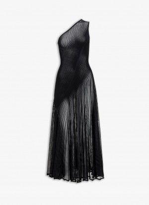 Peignoir Alaia Asymmetrical Twisted Femme Noir France | H0K-7247