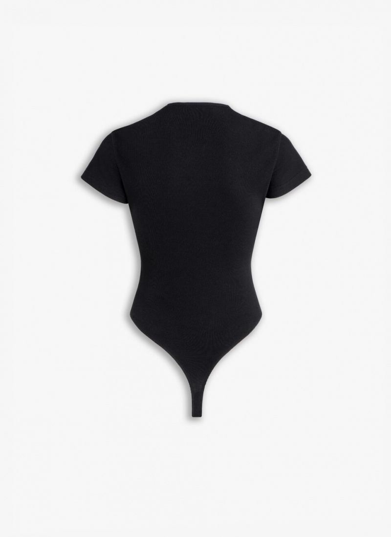 Bodysuit Alaia Neckline Body Femme Noir France | Q3M-8314
