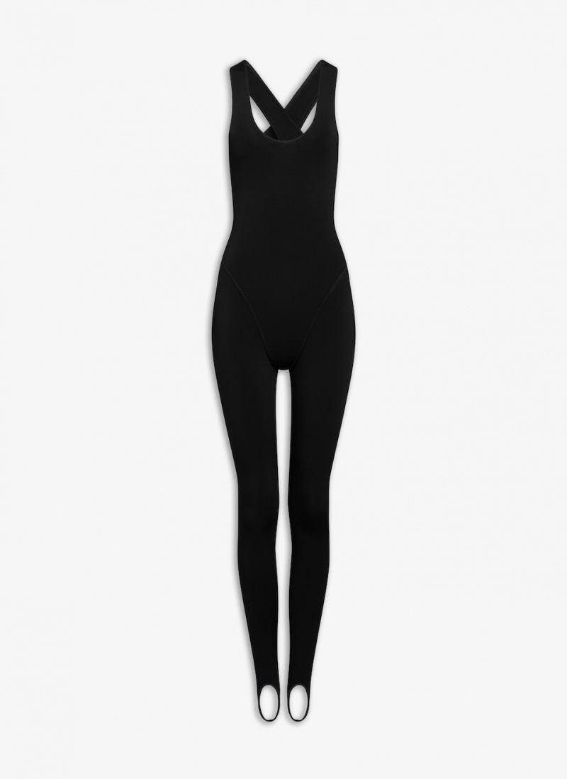 Combinaisons Alaia Highshine Cross Femme Noir France | G9R-8104