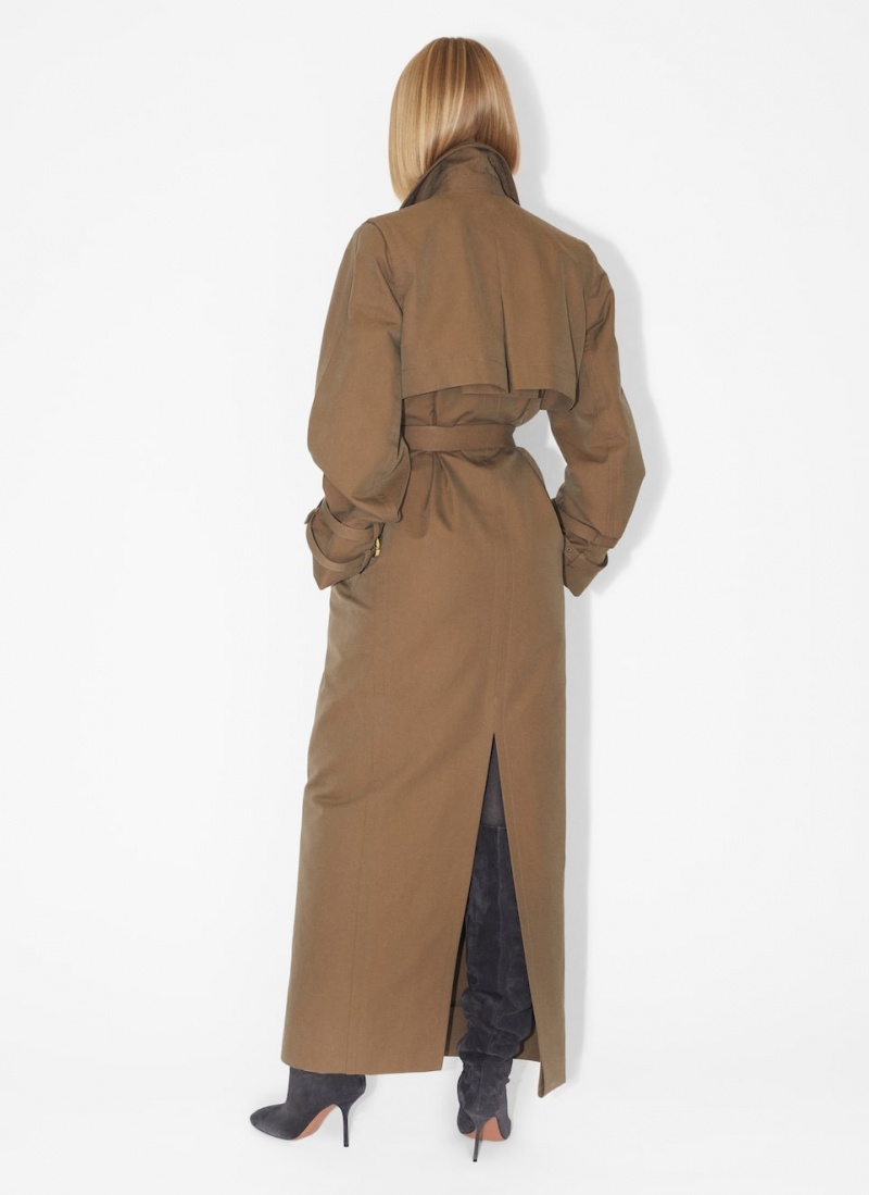 Manteaux Alaia Trench-coat Femme Beige France | H4B-9309