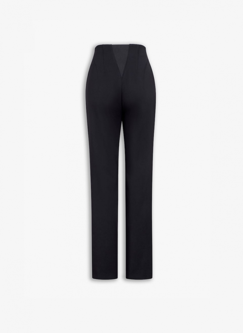 Pantalon Alaia Corset Femme Noir France | G0F-3513