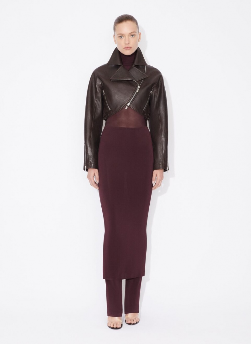 Pantalon Alaia Fluid Skirts Femme Bordeaux France | R8O-7154