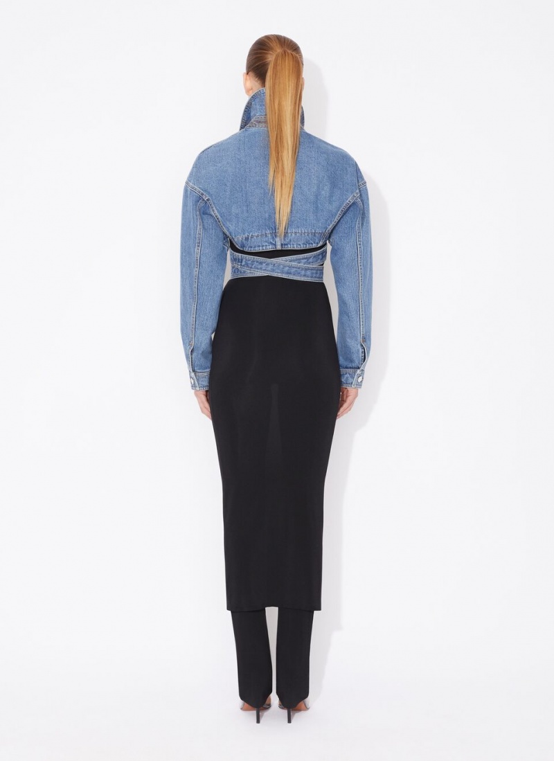 Pantalon Alaia Fluid Skirts Femme Noir France | Y1L-0748