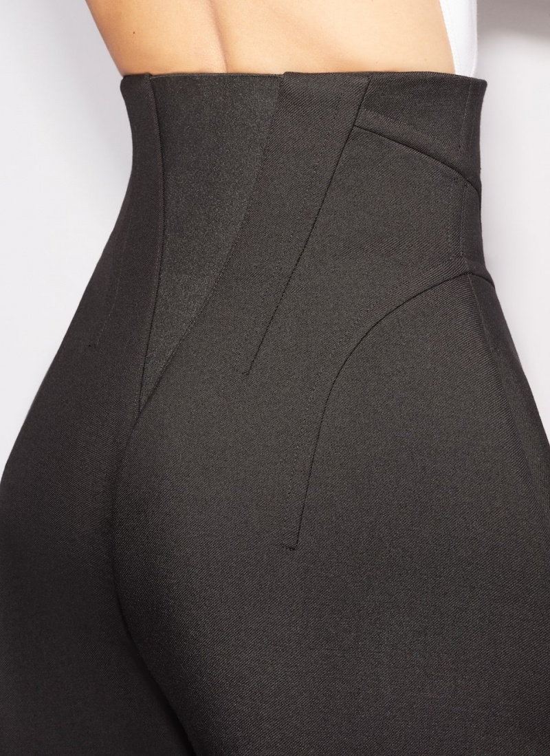 Pantalon Alaia Round Corset Femme Noir France | Q2Q-7128