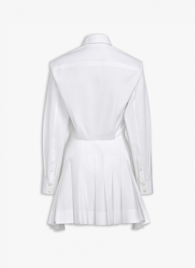 Peignoir Alaia Poplin Shirt Femme Blanche France | M1L-3224
