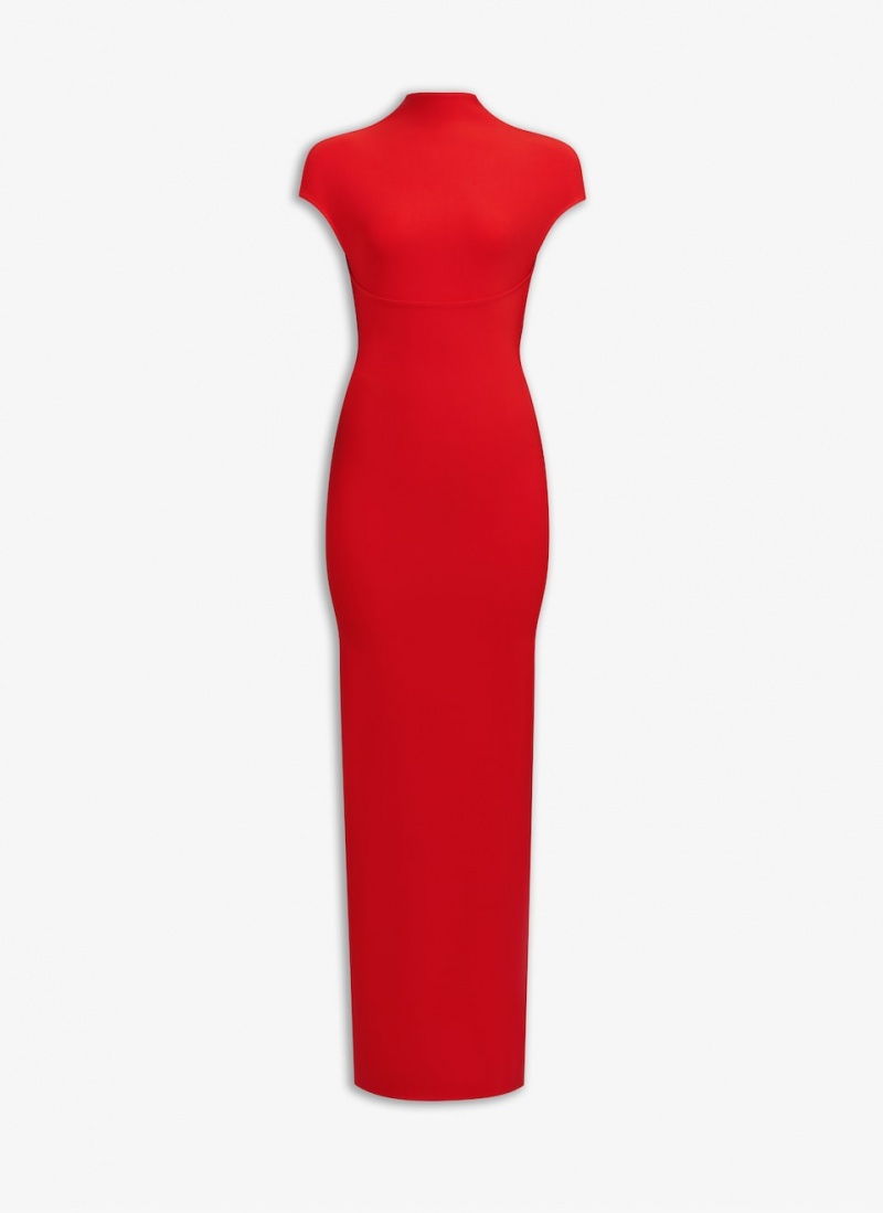 Peignoir Alaia Sculpting Corset Femme Rouge France | F2O-8288